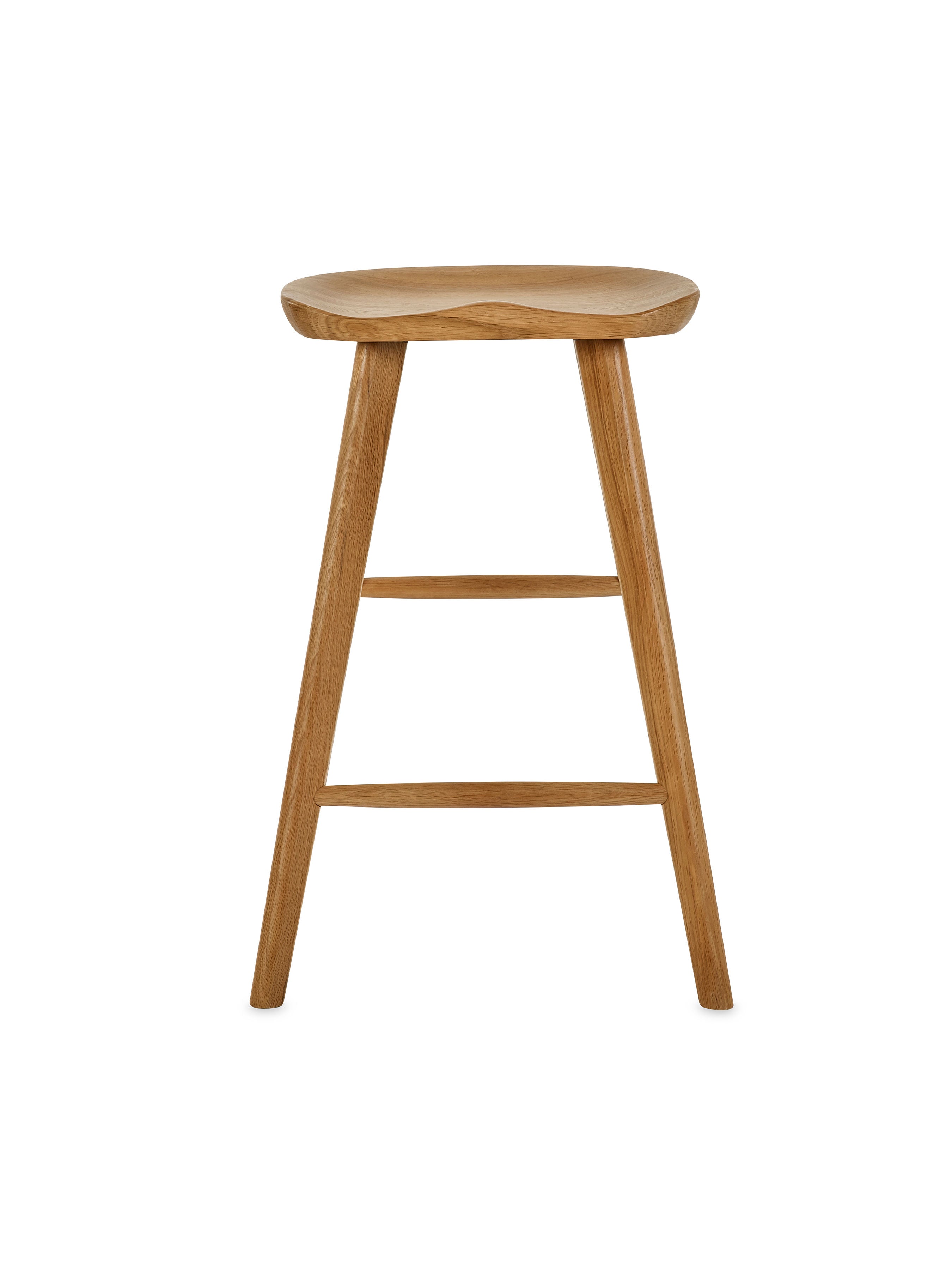 Alton Natural Solid Oak Bar Stool